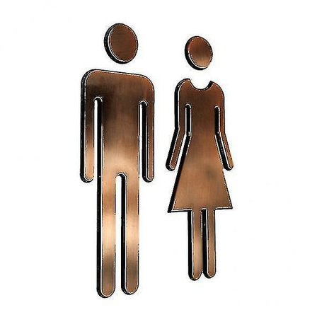20x mann og kvinne WC klistremerker toalett skilt toalett skilt plakett bronse