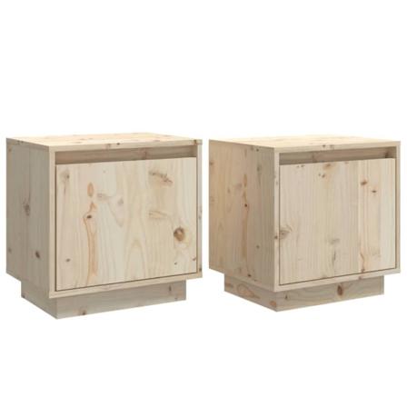 Vidaxl Sängbord 2 St 40x30x40 Cm Massiv Furu Brun