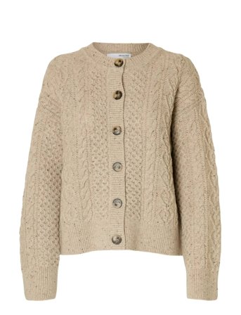 Selected | Slfnelly Ls Knit O-Neck Cardigan | L