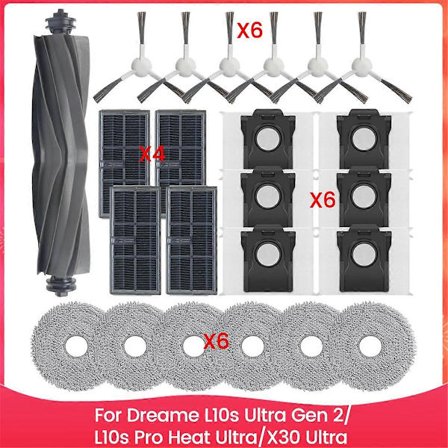 Ersättningsdelar för L10s Ultra Gen 2/L10s Pro Heat Ultra/X30 Ultra Dammsugare Tillbehörssats