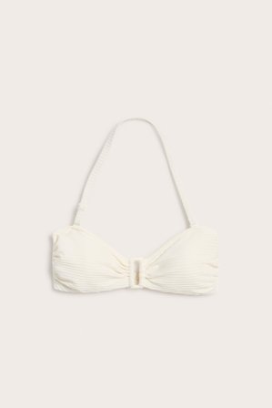 Kappahl | Bikini-BH med struktur Offwhite 2XL | Offwhite