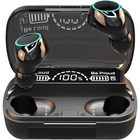 Trådlösa hörlurar, trådlösa öronsnäckor med mikrofon Bluetooth Touch Control brusreducerande hörlurar för sportarbete