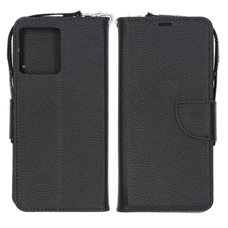 Flip Stand Leather Wallet Case For Motorola Edge 50 Pro 5G Black