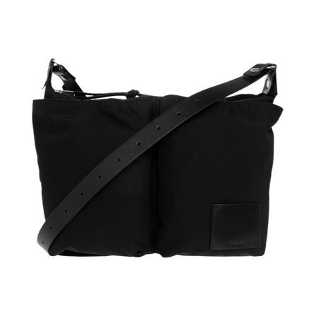 Jil Sander, Shoulder bag with logo Zwart, Heren, Maat:ONE Size,nylon