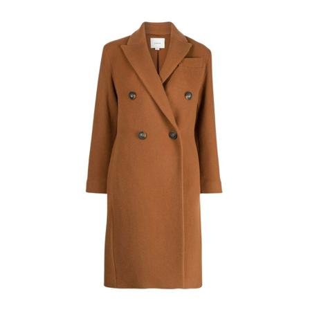 Vince Double-Breasted Coats Brun, Dame Uldfrakker