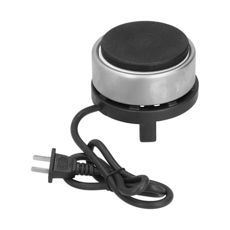 300W Mini elektrisk kokeplate Bærbar Kaffekoker i støpejern Kokeplate Overopphetingsbeskyttelse Enkel å bruke Svart CN-kontakt 220V for matlaging