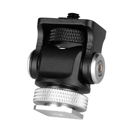 Liten Cold Shoe-adapter med fleksibel 360 graders rotasjon, allsidig skjermfeste, enkel å bruke for kameraskjermer