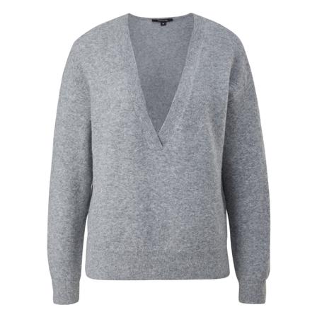 Comma, V-neck Knitwear Grijs, Dames, Maat:S