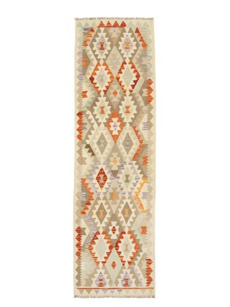 Mały Kilim Afgan Old Style Dywan 89X296 Wełna