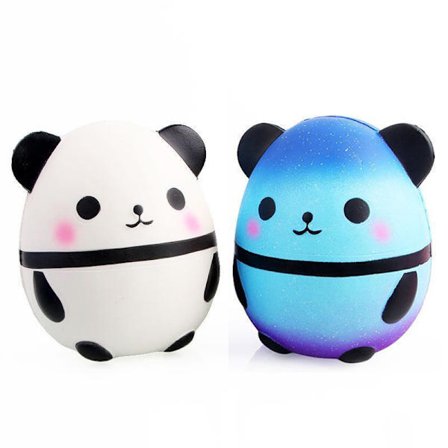 (Hvid+Blå, Stor)Squishies Panda Æg Galaxy Collection Nyhed Stressaflastende Legetøj og Gadgets Kawa