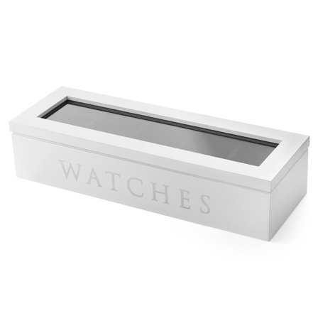 Caja de madera blanca para 5 relojes para hombres - Cajas para relojes