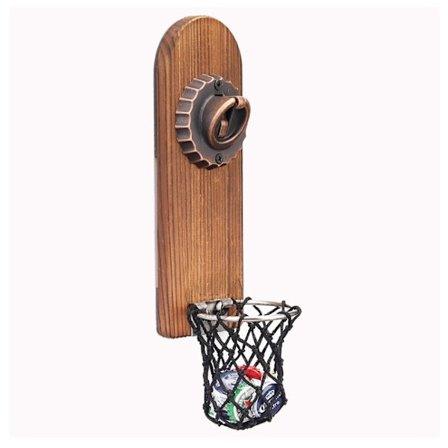 Magnetisk vægmonteret flaskeåbner i træ, vintage øl vægmonteret flaskeåbner