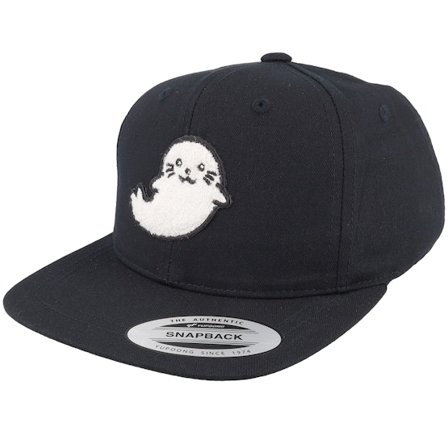 Kiddo Cap - Black - snapback - Cap - Kids Cute Seal Chenille Black Snapback - Hatstore