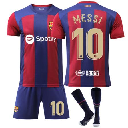 2324 Ny Barcelona fotbollströja 10 Messi- set NO.10with socks XXL