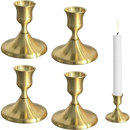 4 stk. - Lysestage - Lysestage - Lysestage - Dekorative lysestager - Lysestager i metal