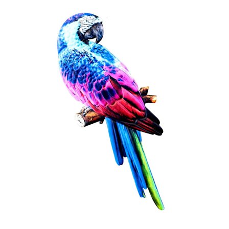 Metall Papegøye Utendørs Dekor Metall Fugler Veggkunst Dekor Hengende for Hage Terrasse Veranda Gjerde Hjem Innendørs Utendørs Dekor