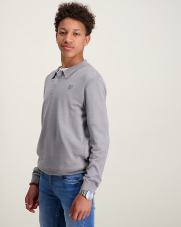 Lyle & Scott LS Knitted Polo Shirt Szary Swetry Chłopiec - Kids Brand Store