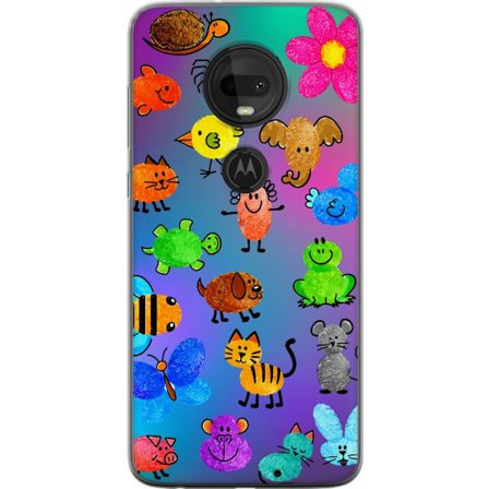 Yhteensopiva Puhelinkuori Motorola Moto G7 Little Scribble Friends
