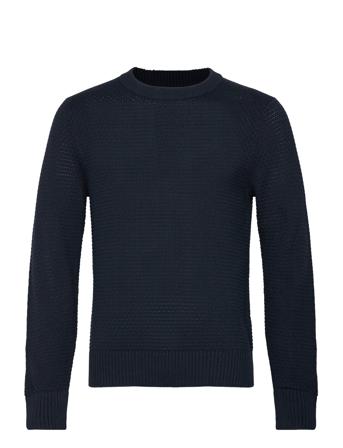 Oliver Structure Sweater Tops Knitwear Round Necks Navy J. Lindeberg