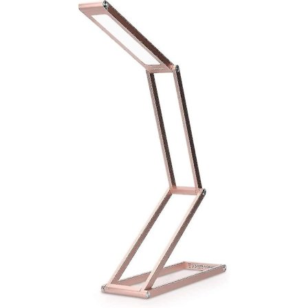 Sammenfoldelig LED-bordlampe - Sammenfoldelig bærbar USB-bordlampe med 3 lysstyrkeindstillinger - Til hjemmet, læsning, studier, arbejde, rejser - 