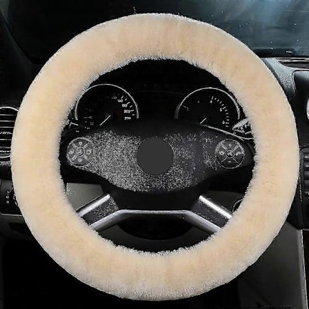 100 % Uutta Seelantia Villaa Auton Ohjauspyörän Päällinen Pehmeä Lämmin Pitkä Pehmoinen Ohjauspyörän Päällinen Lämmitetty Turkis Yleismallinen 38 cm 