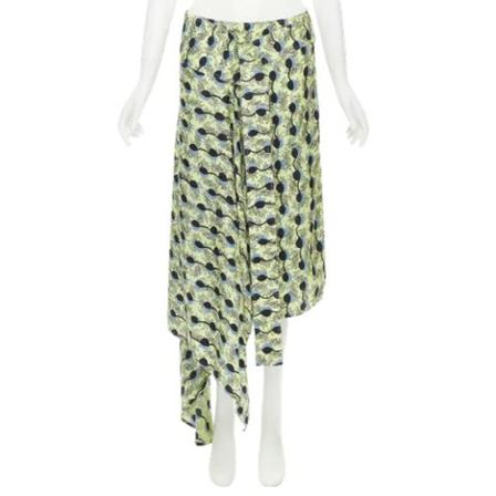 Marni Pre-owned, Pre-owned Silk bottoms Geel, Dames, Maat:S,print