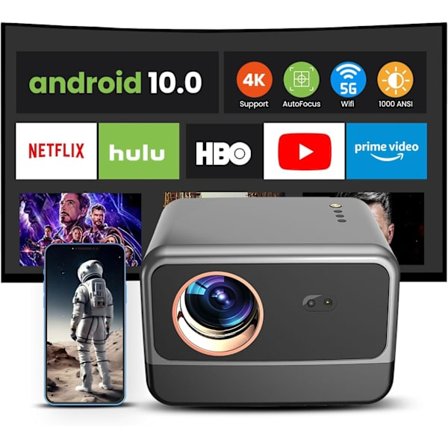 Android Bluetooth 5G dual-band WIFI HD 1080P projektor LED-projektor för kontorshem