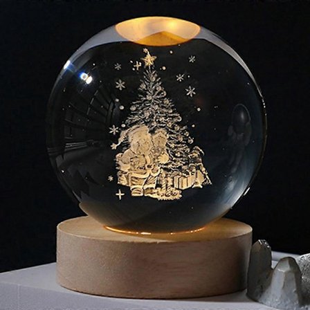 J-formet krystallkule nattlys LED-belysning bordlampe for soveromsdekorasjon bursdagsgave (J-form)