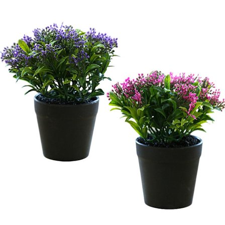 2 st konstgjorda gräsbollsplantor i kruka, kreativa små prydnader, konstgjord bonsai i plast, inomhusdekoration