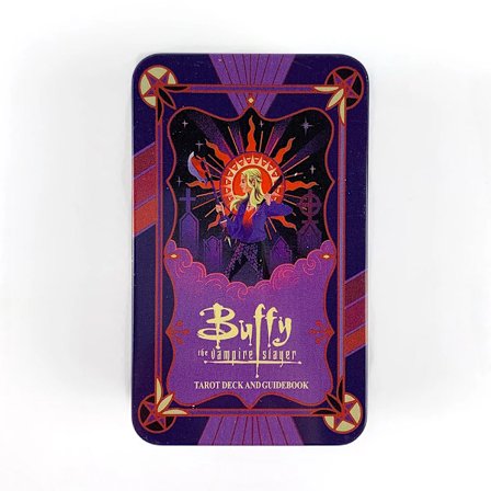 Lilla Buffy the Vampire Slayer Tarotkort Sæt I En Metalæske Med Papirguide Guldbelagte Kanter Hardcover Udgave