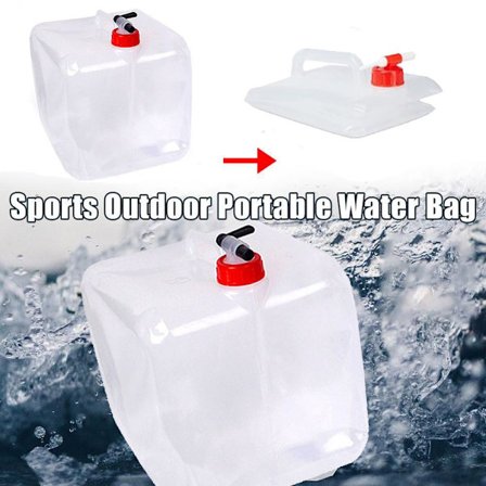 Bärbar hopfällbar vattenflaska med kran