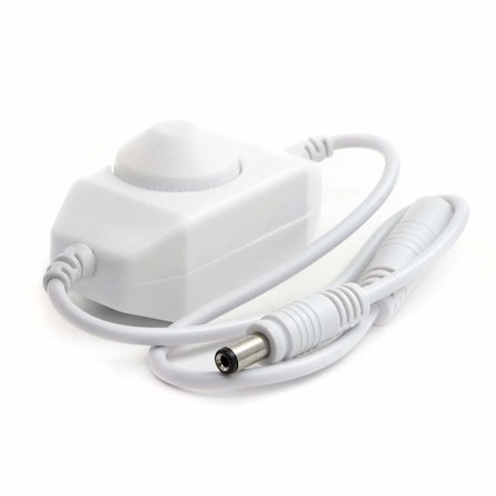 DC 12V-24V 3A LED Strip Dimmer Switch Controller Dimmer SMD LED Strip Rotary Dimmer COB LED Strip Dimbar Switch 5.5mm x 2.1mm DC Jack för LED-lampor