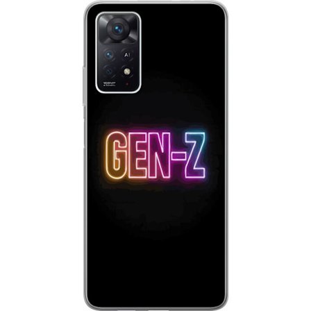 Yhteensopiva Puhelinkuori Xiaomi Xiaomi Redmi Note 11 Pro 5G Neontext Gen Z värikkäässä valossa tummaa taustaa vasten modernissa digitaalisessa ty