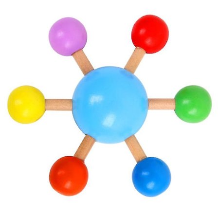 Fargerik fingertupp-snurrebass, morsom dekompresjonsleke i tre