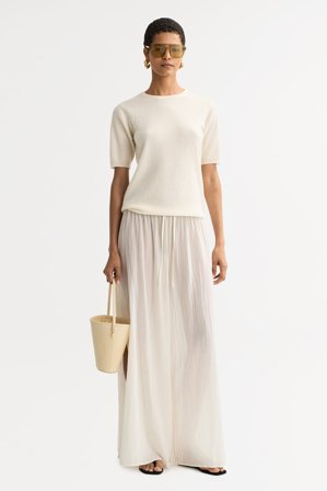 Soft Goat - Short sleeve crewneck - S - Feather White