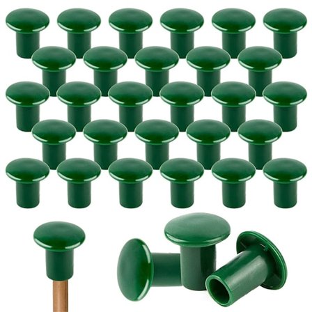 48 rottinkiturvakypärää - 3 cm muovirottinkiturvakypärää - pavunvarsisuojukset - sopivat ulkopuutarhoihin (vihreä)