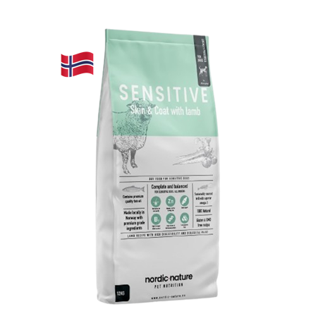 Nordic Nature - Sensitive Skin & Coat Lamb 12 kg - Hund - Hundefôr & hundemat - Tørrfôr for hund - ZOO.no