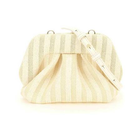 THEMOIRè, recycled straw gea marina clutch Żółty, Kobieta, Rozmiar: ONE Size