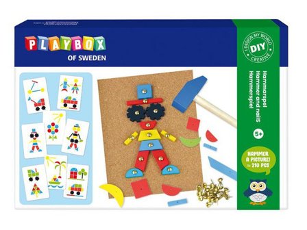 PLAYBOX Spikmosaik 210 delar - Lyreco - Skola och förskola - Lekmaterial - Bygglek, konstruktion och mosaik