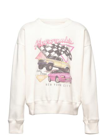 Kids Girls Sweatshirts White Abercrombie & Fitch