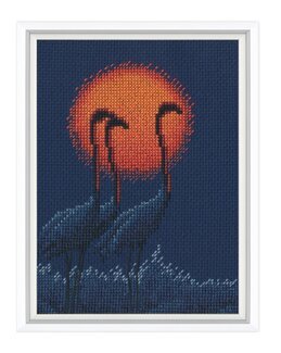 Broderikit Tavla Röd sol