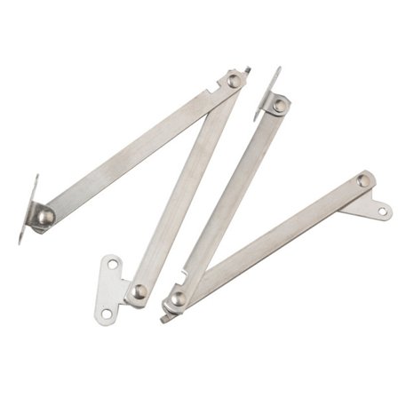 Pakke med 2 skap hengsler i rustfritt stål med 8 skruer og 1