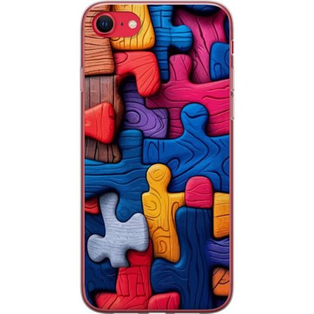 Yhteensopiva Puhelinkuori Apple Apple iPhone 7 Leikkisä kuvitus Stitchin kanssa vaaleanpunaisissa omenoissa pehmeässä pastellidesignissa, jossa yhd