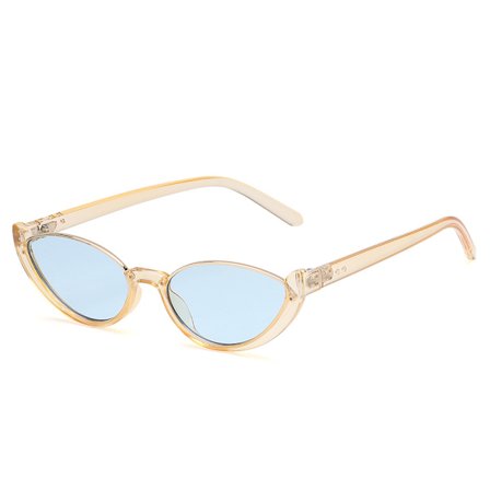 Small Cat Eye solglasögon för kvinnor Trendiga halvbågar solglasögon Fashion Shades Glasögon