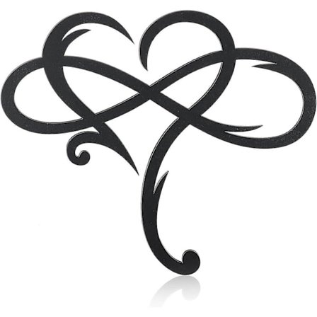 Infinity Hjerte Veggdekor, Unik Infinity Hjerte Metallkunst Veggdekor Kjærlighetsskilt Stål Veggplaketter Soveromsornamenter for Hjem Bryllupsdekor, 