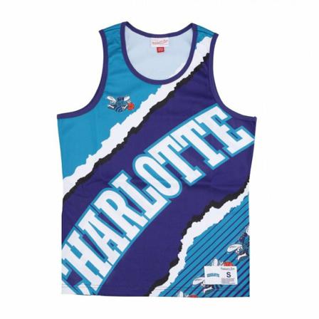 Mitchell & Ness, basketball tank top nba jumbotron 2.0 mesh tank hardwood classics chahor Niebieski, Mężczyzna, Rozmiar: L