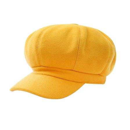 1 stk. Ulden Ottekantet Efterår Vinter Stilfuld Varmt Spidset Beret Til Kvinder Piger (beige)