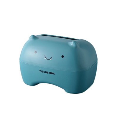 Tissue Box Tecknad Tissue Box Multifunktionell toalettpapper Box (Blå monster