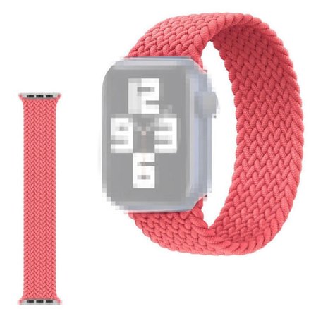 Apple Watch Series 6 / 5 40 mm urrem i nylon - Lyserød / Størrelse: L