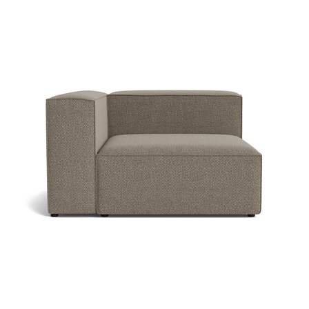 Lissabon chaiselong, venstrevendt - Nordic Grå - 130x130x72 - Sofa, chaiselong - Holdbar modulsofa med kvalitetsstof & ramme af krydsfiner